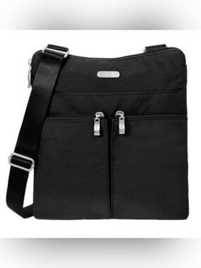 Baggallini Black Horizon Lightweight Crossbody Bag Travel Nylon